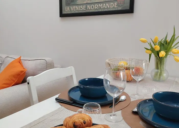 Appartement Renove Centre Pont-Audemer-Calme, Wi-Fi, Proche Honfleur Apartment Pont-Audemer